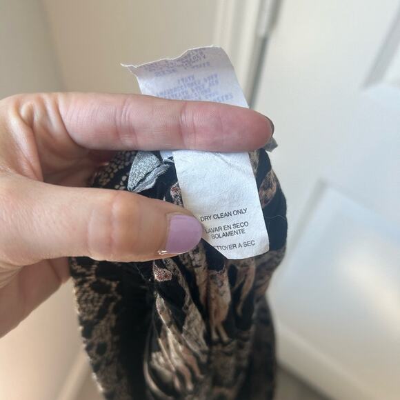 Vintage Midi Skirt- Stretch waist- safari giraffe, black tan,  Sz L stonebridge - Picture 7 of 8